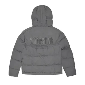 Kurtka Zimowa Trapstar Decoded 2.0 Hooded Puffer Grey BACK