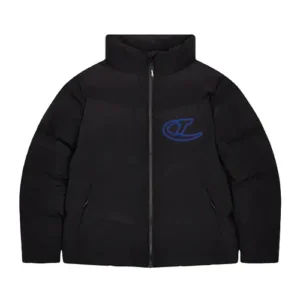 Kurtka Zimowa Trapstar Hyperdrive Puffer Jacket Black / Blue Front