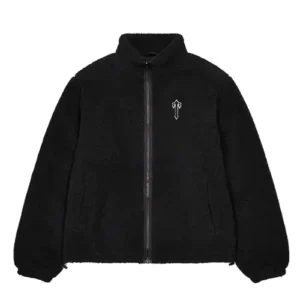Kurtka Z Futerkiem Trapstar Foundation Borg Jacket Black