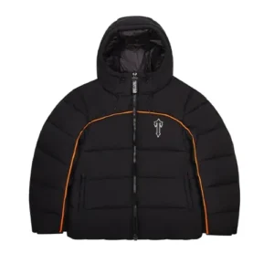 Kurtka Zimowa Trapstar Irongate Arch Pipping Puffer Black/Orange Front