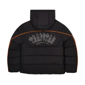 Kurtka Zimowa Trapstar Irongate Arch Pipping Puffer Black/Orange Back