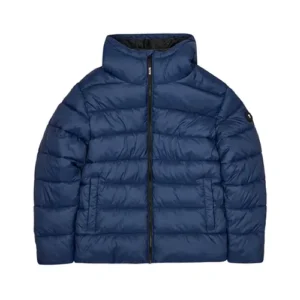 Trapstar It's Secret Hooded Puffer Winter Jacket Navy Blue Front