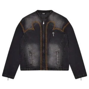 trapstar denim jacket black f