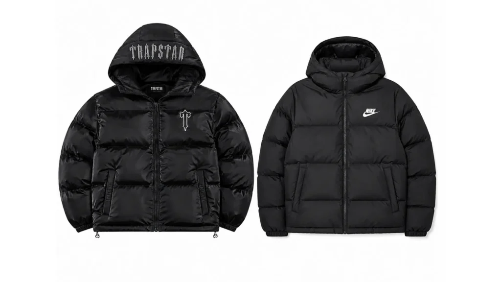 Trapstar jacket next to Nike jacket