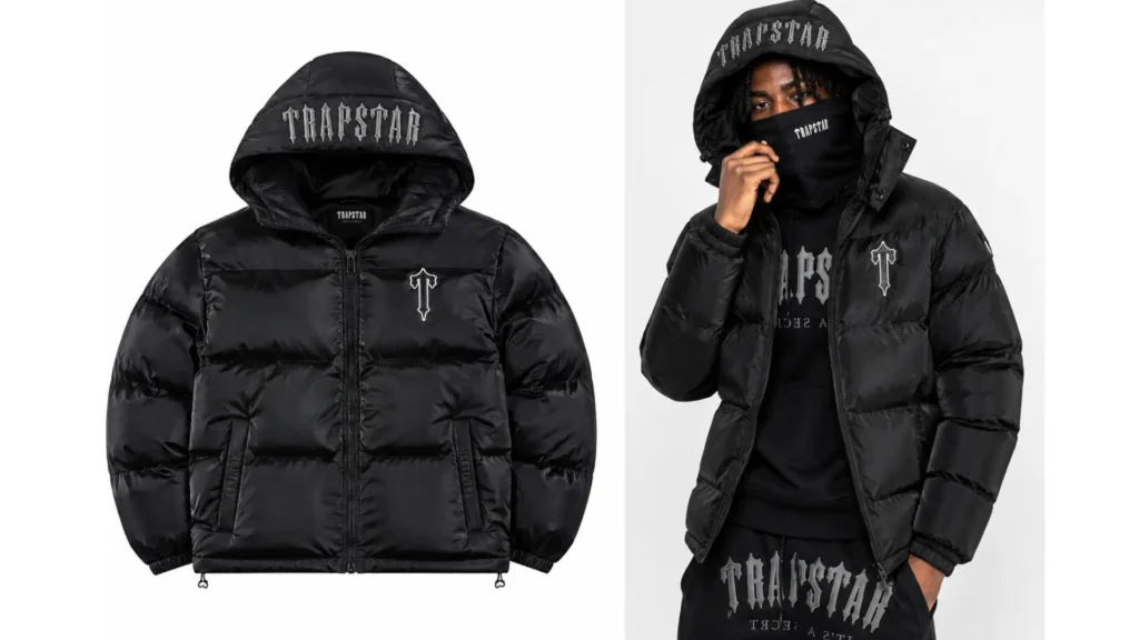 Trapstar jacket on a white background or streetwear style model