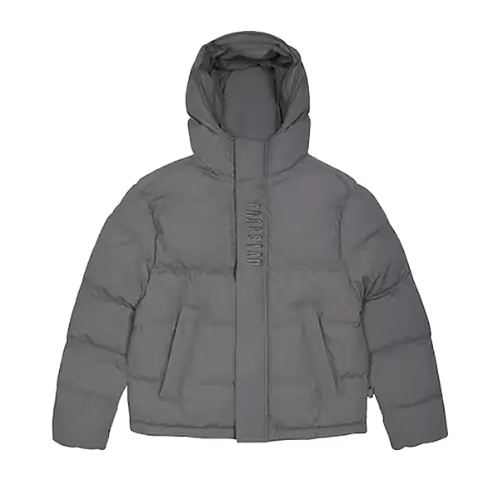 Kurtka Zimowa Trapstar Decoded 2.0 Hooded Puffer Grey FRONT