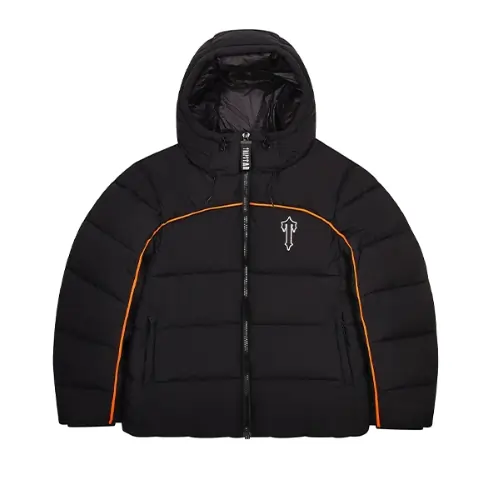 Kurtka Zimowa Trapstar Irongate Arch Pipping Puffer Black/Orange Front